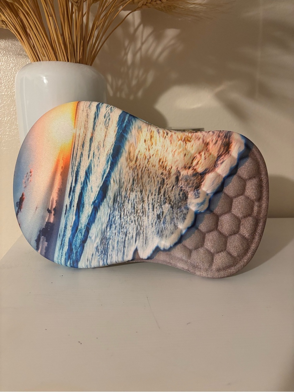 Electronic Ergonomic Mouse Pad Wrist Support, Wrist Rest Sunset Blue